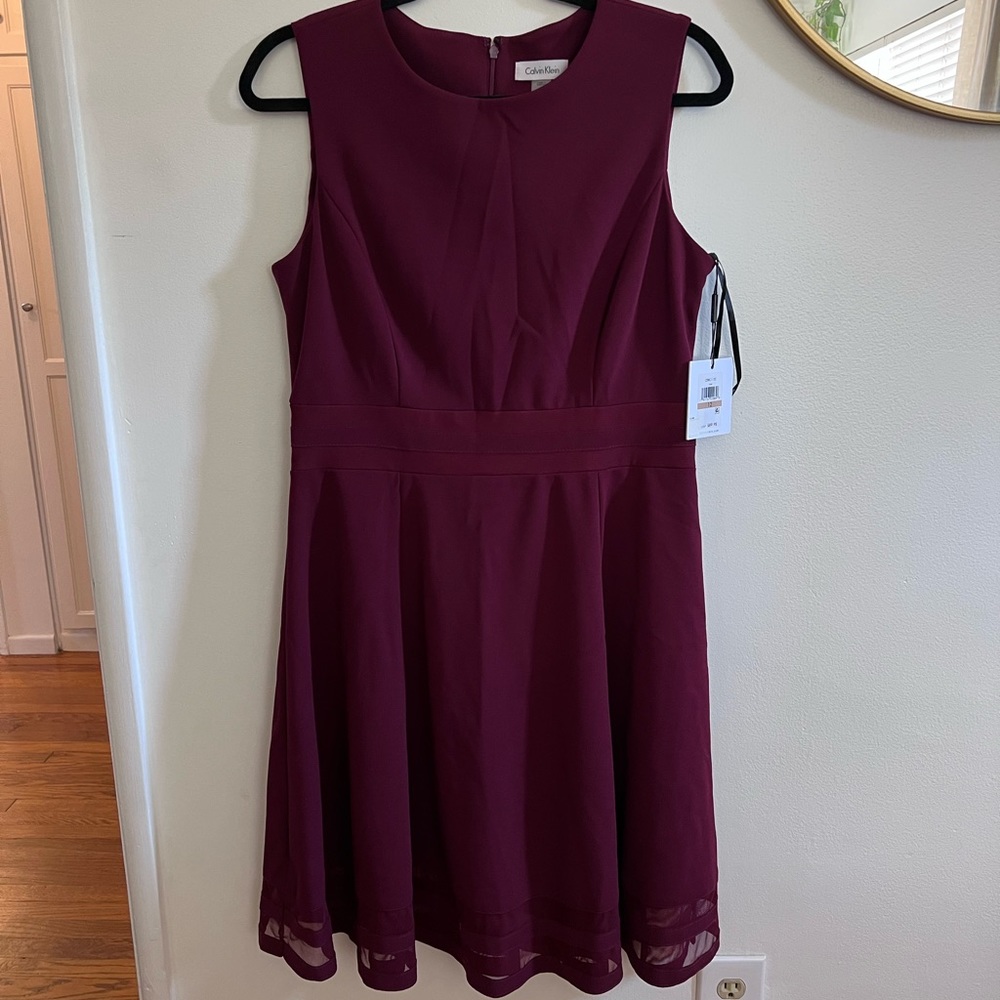 Calvin Klein Mini Dress- Wine color- Size 12
